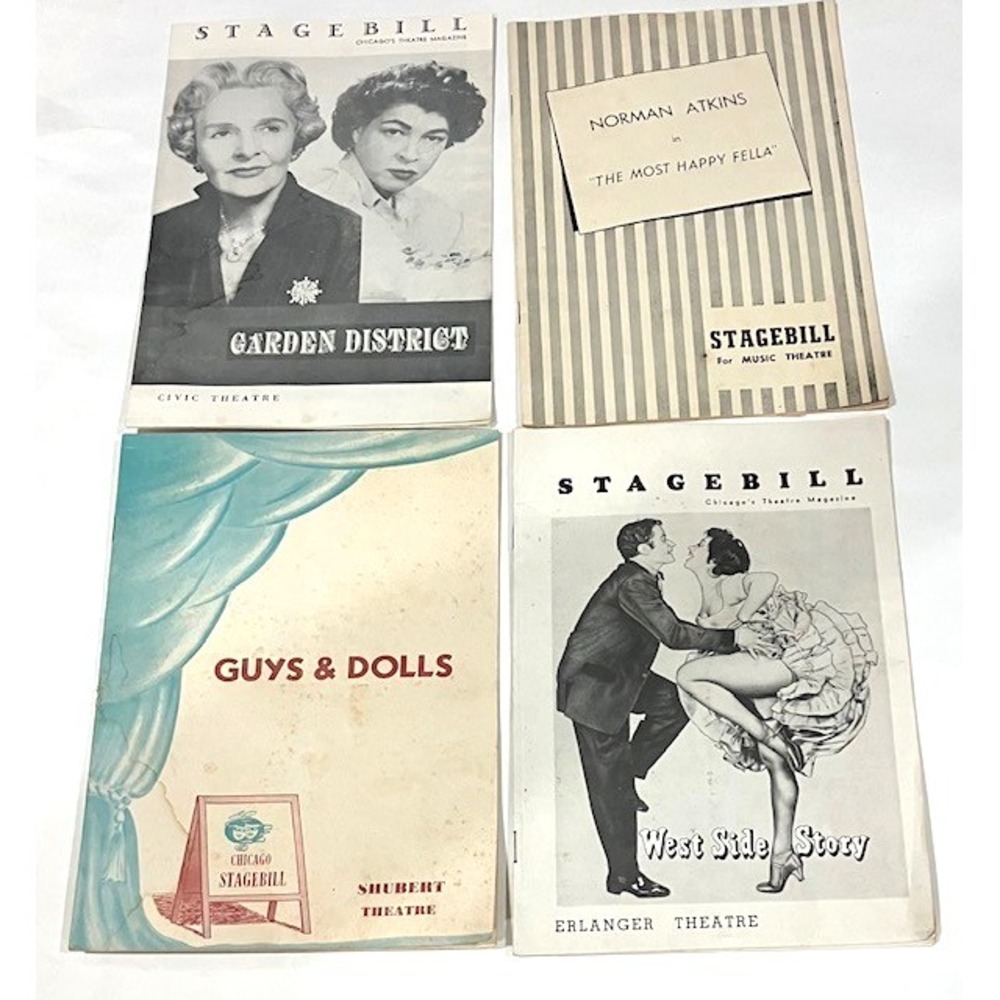Lot of 4 Vintage 1950's Chicago Stagebill‎   "SEE DESCRIPTION"